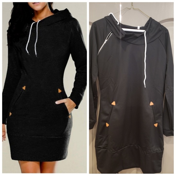 Dresses & Skirts - NWOT long sleeved hooded sweatshirt dress